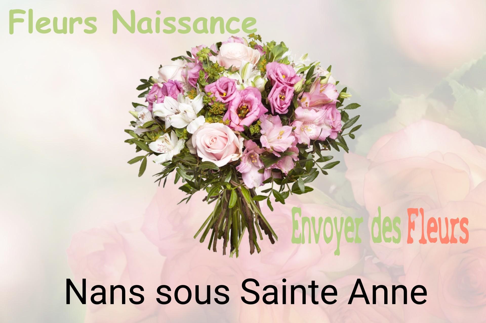 Bouquet de fleurs de naissance livré à Nans-sous-Sainte-Anne