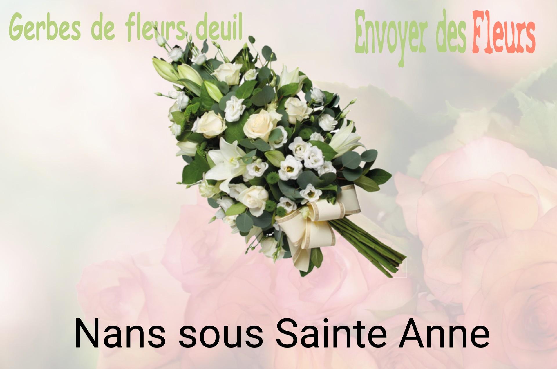Gerbe de fleurs de deuil livrée à Nans-sous-Sainte-Anne